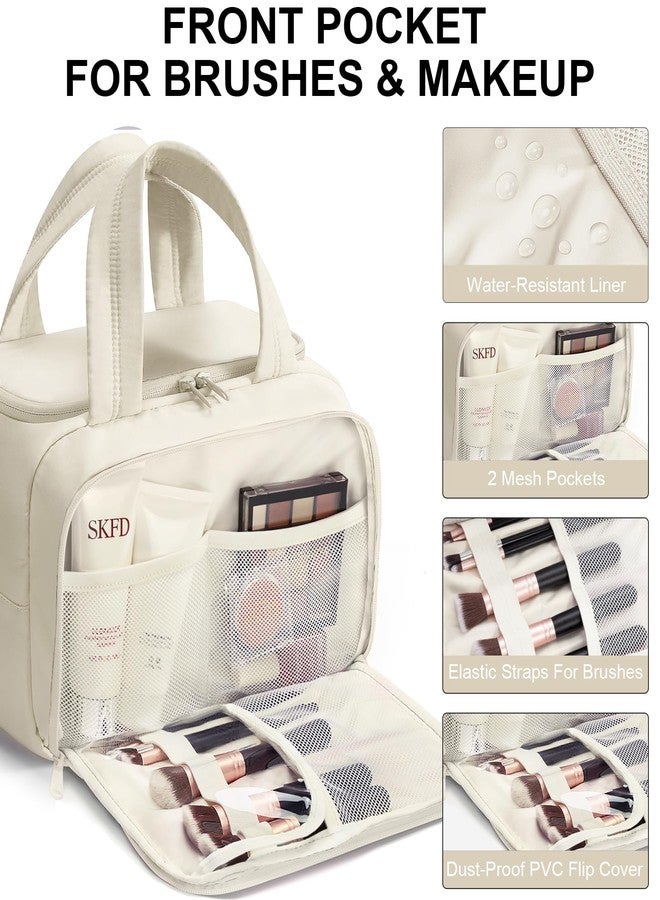 Bagstellar Travel Toiletry Bag, Lightweight Wide-open Large Puffy Toiletry Bag for Women, Quilted Makeup Bag Organizer Water-resistant Cosmetic Bag with Handle for Toiletries, Essentials, Accessories - Image 5